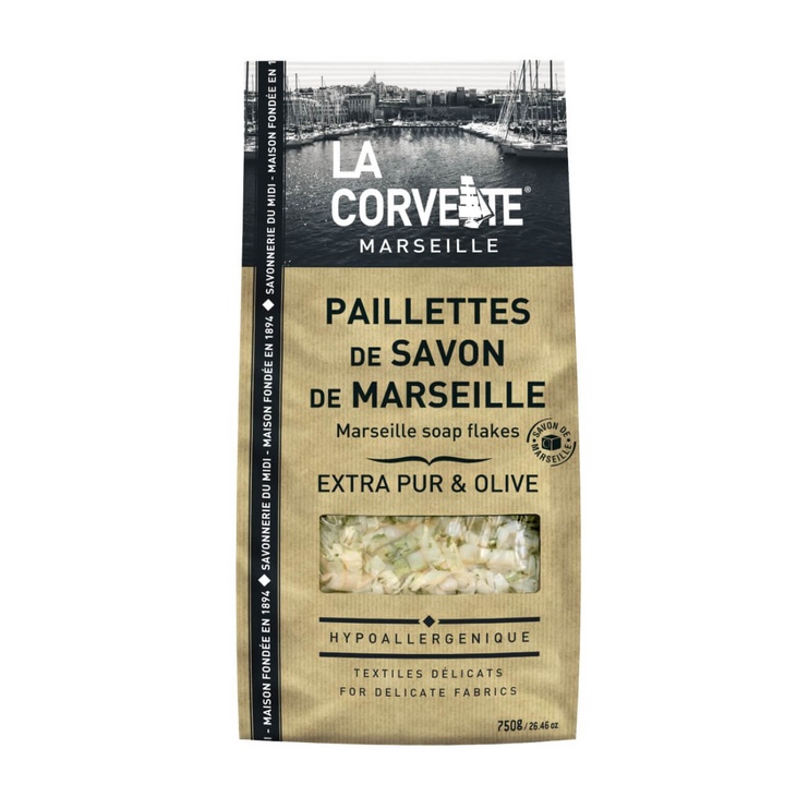 Марсельське мило (чіпси) La Corvette OLIVE & EXTRA PUR ECOCERT 750g (270758-COR)