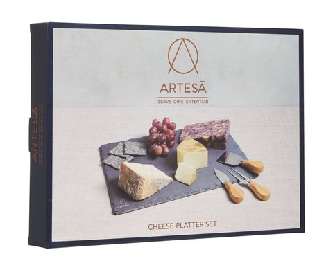 Дошка для сиру (комплект, 3 Ніжа) Artesa SLATE CHEESE PLATTER SET, 35X25CM, в коробці (ARTCHEESESLATE) ARTCHEESESLATE фото