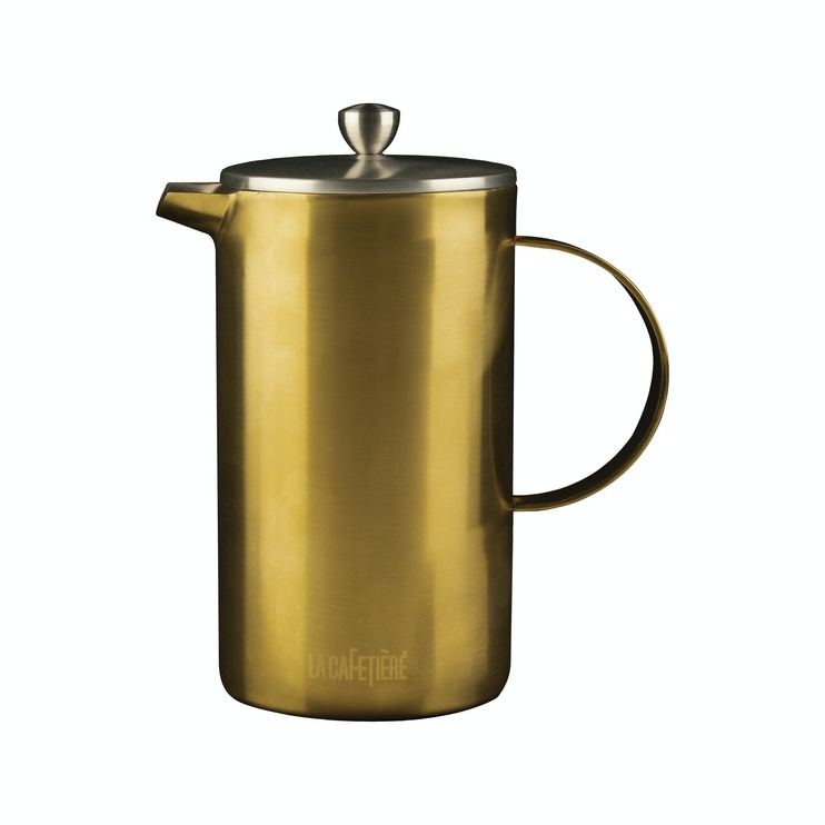 Кавник (термо) La Cafetiere EDITED DOUBLE WALLED 8 CUP CAFETIÈRE BRUSHED GOLD в коробці, 1000 мл. (5201340-CRT), Золотий