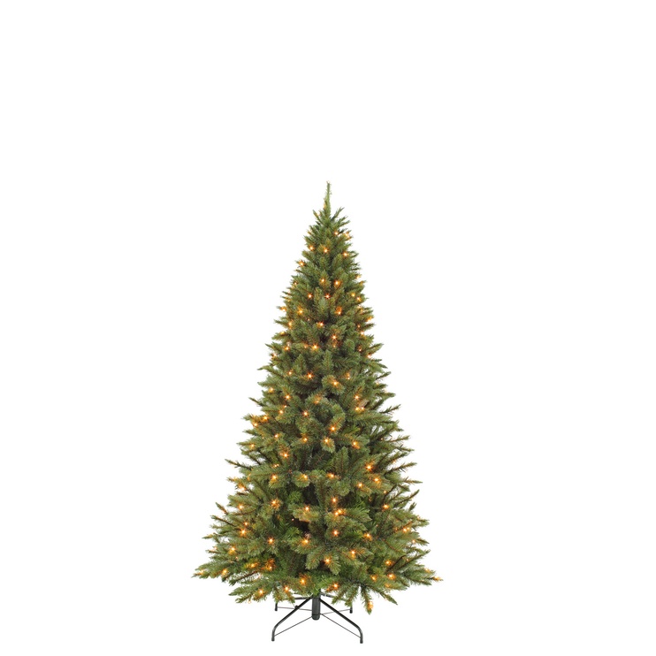 Ялина штучна Triumph Tree FOREST FROSTED LED SLIM GREEN 120L - H155xD86 см. (387685-EDL), Зелений
