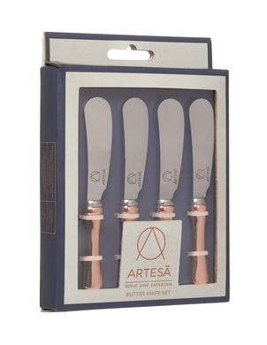 Комплект бутербродних ножів (4 шт.) Artesa STAINLESS STEEL BUTTER KNIFE SET, в коробці (ARTBUTKNPK4) ARTBUTKNPK4 фото