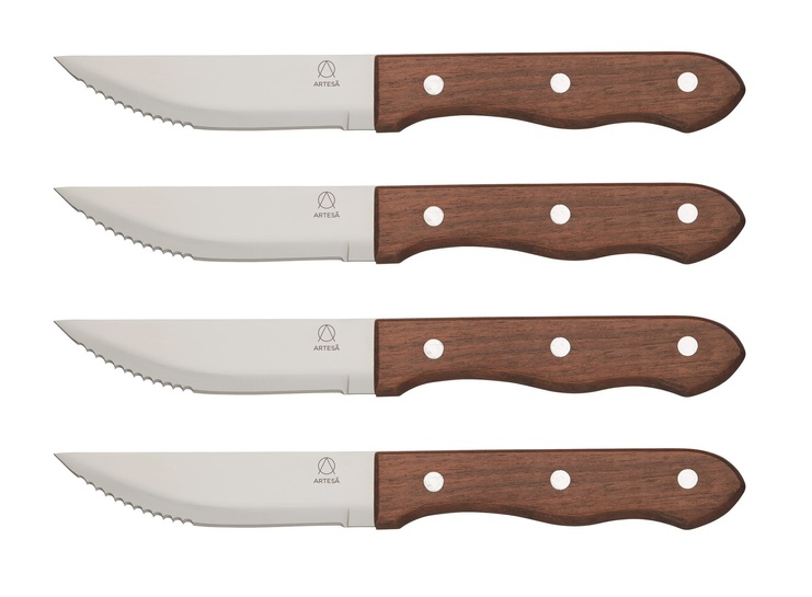 Комплект ножів (4 шт.) Artesa STAINLESS STEEL STEAK KNIFE SET, в коробці (ARTSTEAKPK4), Бесцветный