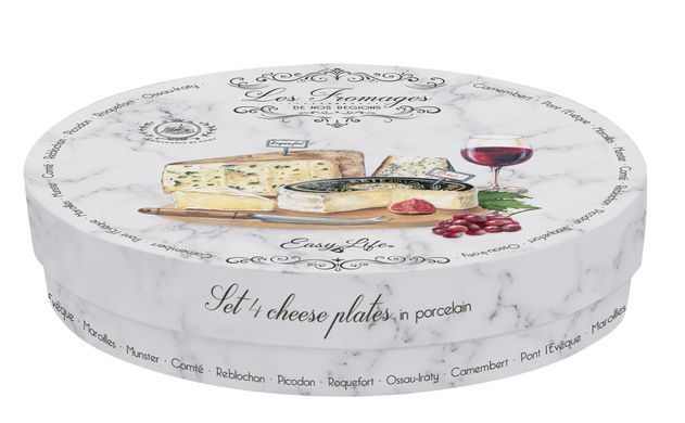 Тарiлка (Набір 4шт.) Easy Life LES FROMAGES D:19 см. (R0464-LESF) R0464-LESF фото