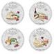 Тарiлка (Набір 4шт.) Easy Life LES FROMAGES D:19 см. (R0464-LESF) R0464-LESF фото 1