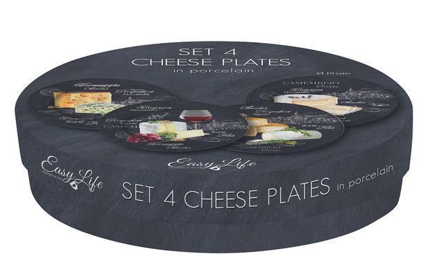 Тарiлка (Набір 4шт.) Easy Life WORLD OF CHEESE D:19 см. (R0463-WOCH) R0463-WOCH фото
