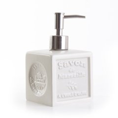 Дозатор (для жидкого мыла) La Maison du Savon Marseille CERAMIC LIQUID SOAP DISPENSER - CUBE IVORY (M41015)