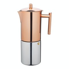 Кофеварка гейзерная Le'Xpress STAINLESS STEEL, COPPER EFFECT ESPRESSO COFFEE MAKER в коробке, 600 мл. (KCLXCOF10CUP)