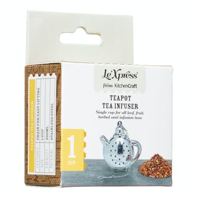 Заварник (ситечко для чаю) Le'Xpress STAINLESS STEEL NOVELTY TEAPOT TEA INFUSER, в коробці (KCLXNOVTEAPOT) KCLXNOVTEAPOT фото