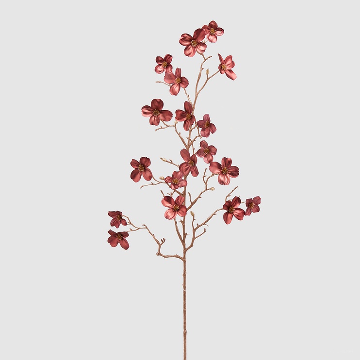 Декор-рослина (Інтер'єр) EDG CORNUS METAL OPACO RAMO H84 Pink (683760-50) 683760-50 фото