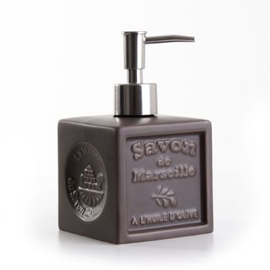 Дозатор (для рідкого мила) La Maison du Savon Marseille CERAMIC LIQUID SOAP DISPENSER - CUBE TAUPE (M41030) M41030 фото