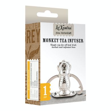 Заварник (ситечко для чаю) Le'Xpress STAINLESS STEEL NOVELTY TEA INFUSER, MONKEY DESIGN, в коробці (KCLXMONKEY) KCLXMONKEY фото