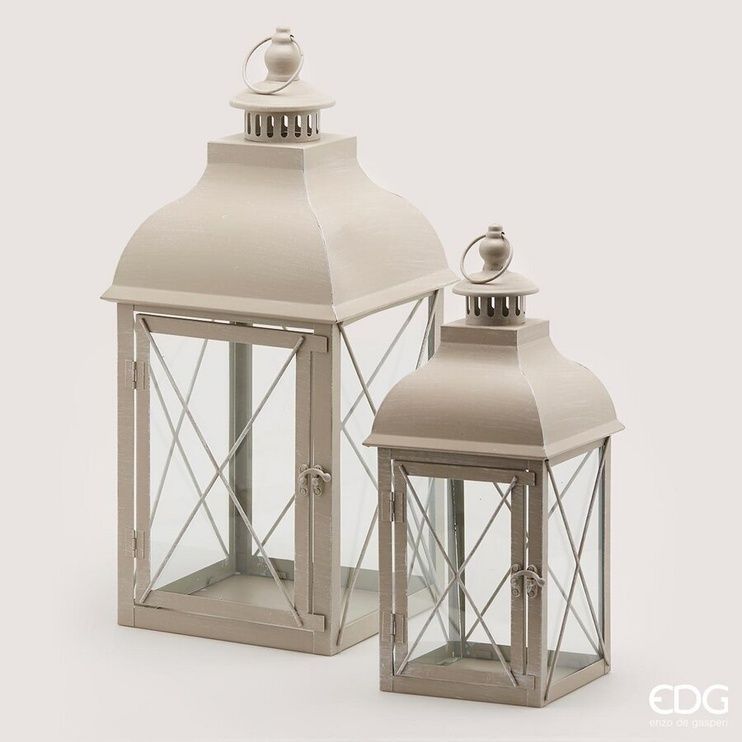 Світильник (ліхтар) для свічки EDG QUA.TETTO BOM.SR2PZ H40 Light Grey (601392-970-H40) 601392-970-H40 фото